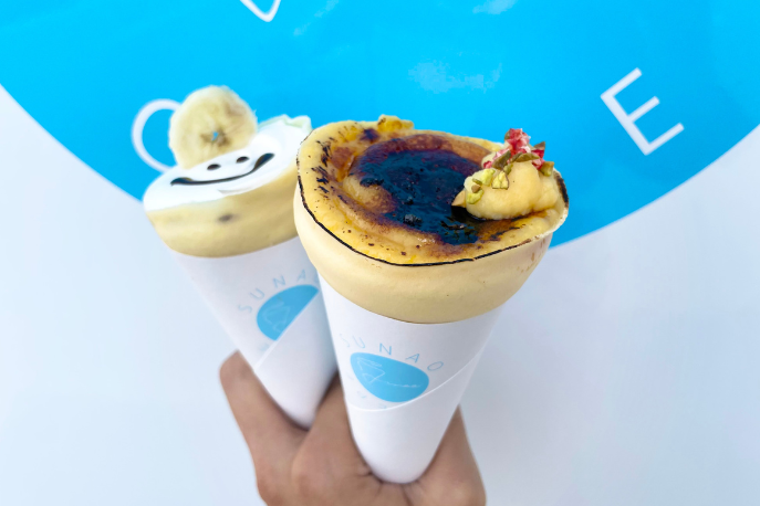頑張った自分にご褒美！優しい甘さ×県産米粉のもっちりクレープ「SUNAO」