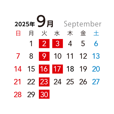 営業日カレンダー